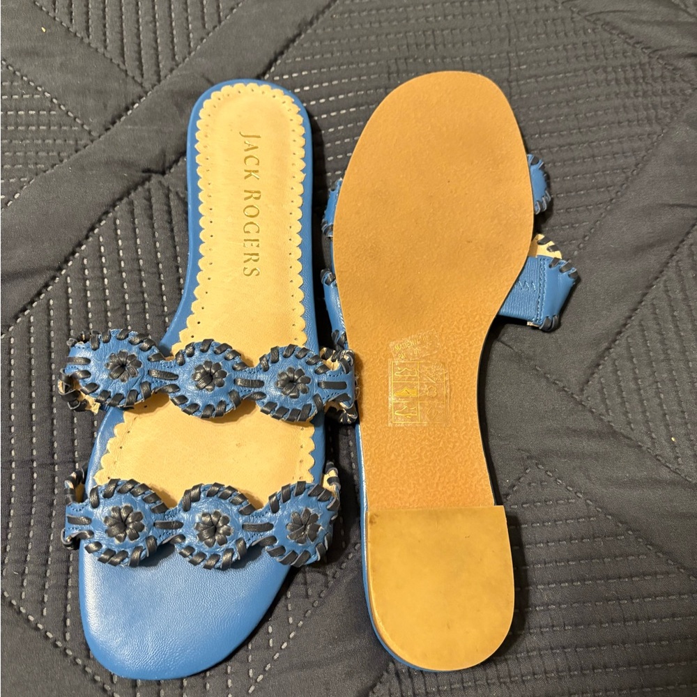 Jack Rogers Blue and Tan Women's Sandals